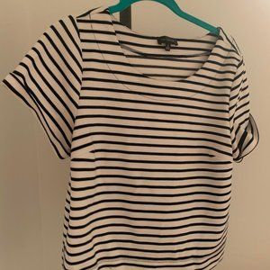 The Limited Blue and White Stripe Top